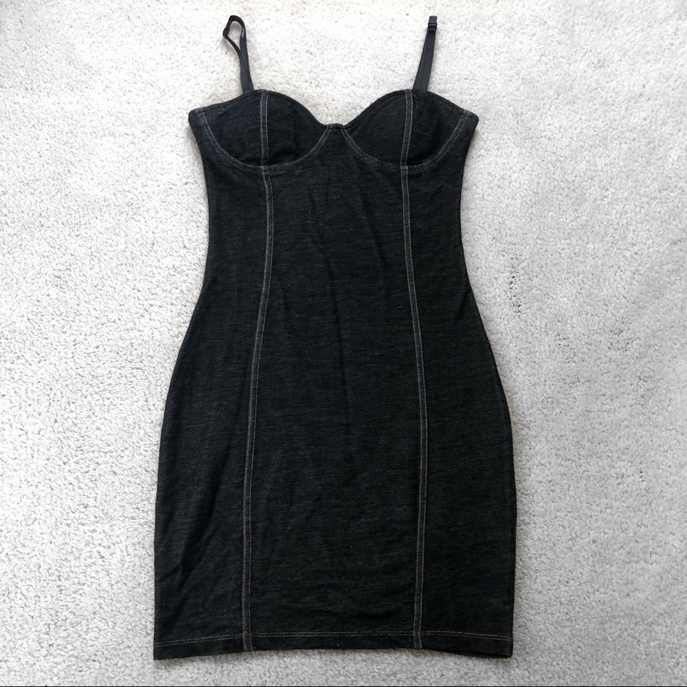 Motel Rocks Stretchy Dark Blue Dress Size S